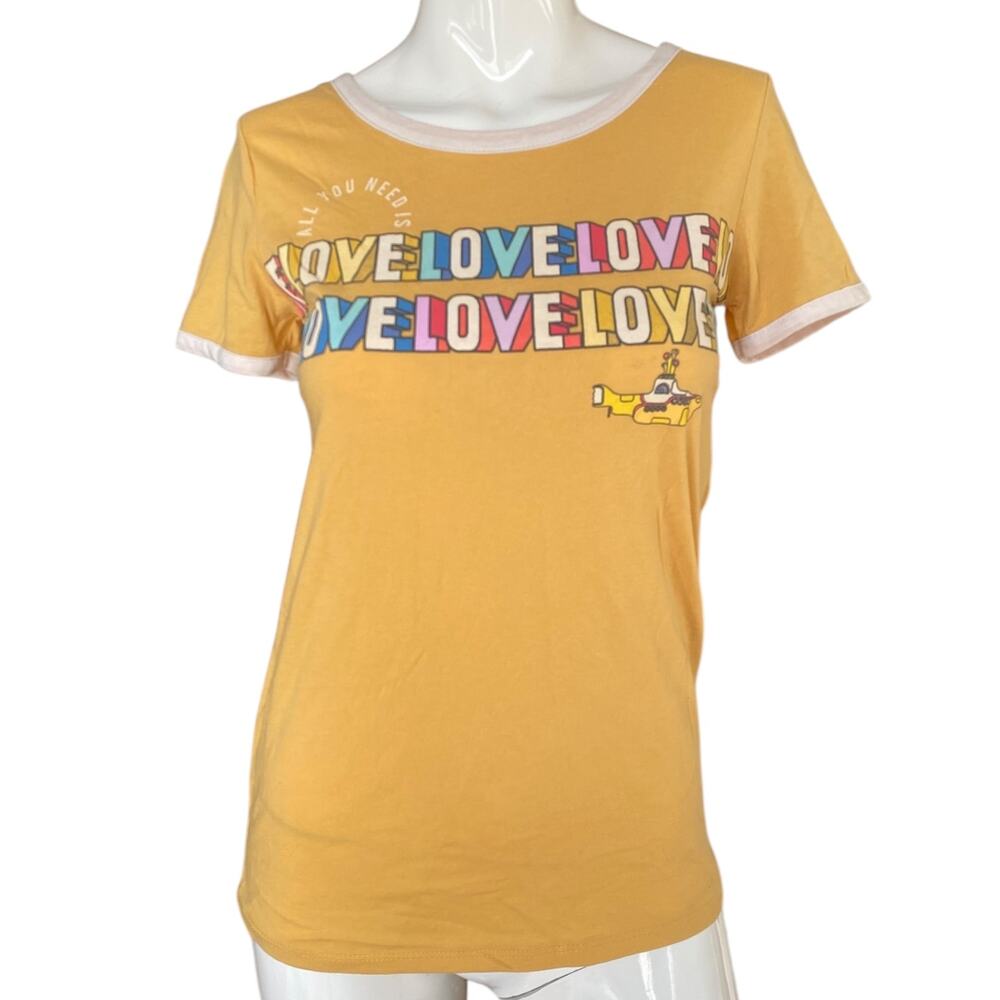 The Beatles All You Need Is Love Yellow Submarine Top XS